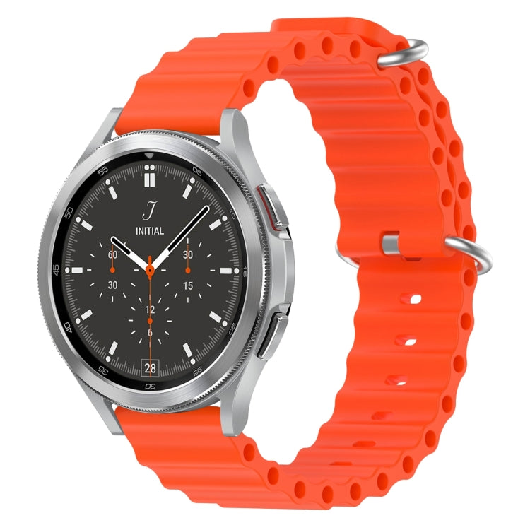 For Samsung  Galaxy Watch 4 Classic 46mm 20mm Ocean Style Silicone Solid Color Watch Band