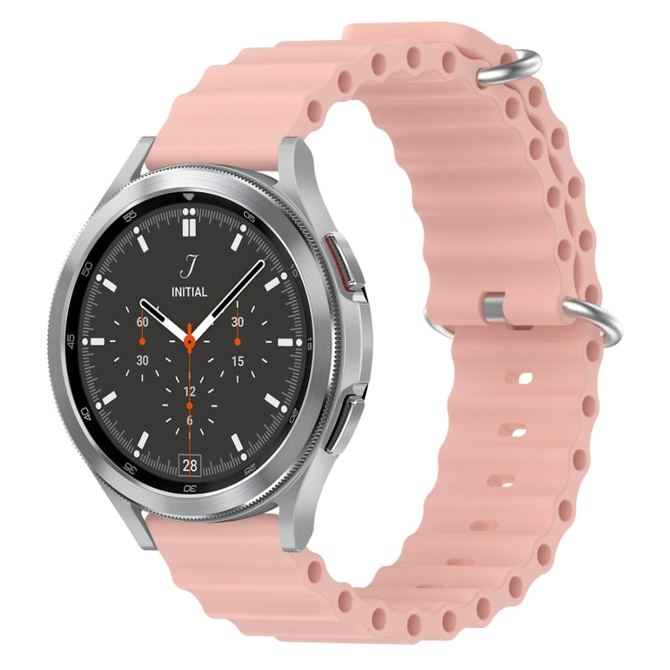 For Samsung  Galaxy Watch 4 Classic 46mm 20mm Ocean Style Silicone Solid Color Watch Band