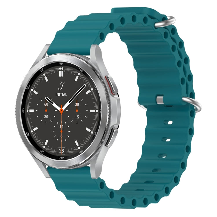 For Samsung  Galaxy Watch 4 Classic 46mm 20mm Ocean Style Silicone Solid Color Watch Band