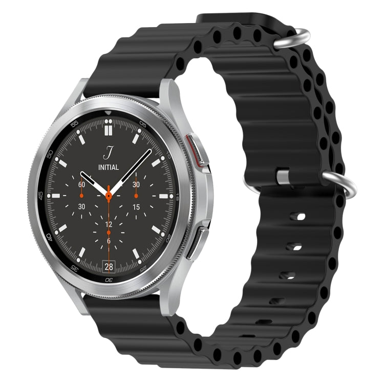 For Samsung  Galaxy Watch 4 Classic 46mm 20mm Ocean Style Silicone Solid Color Watch Band