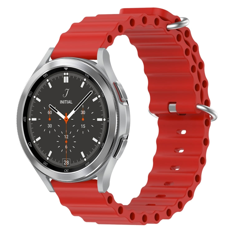 For Samsung  Galaxy Watch 4 Classic 46mm 20mm Ocean Style Silicone Solid Color Watch Band