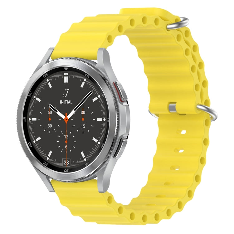 For Samsung  Galaxy Watch 4 Classic 46mm 20mm Ocean Style Silicone Solid Color Watch Band