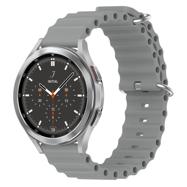 For Samsung  Galaxy Watch 4 Classic 46mm 20mm Ocean Style Silicone Solid Color Watch Band