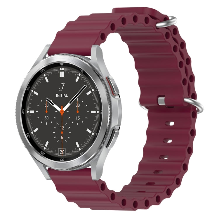 For Samsung  Galaxy Watch 4 Classic 46mm 20mm Ocean Style Silicone Solid Color Watch Band