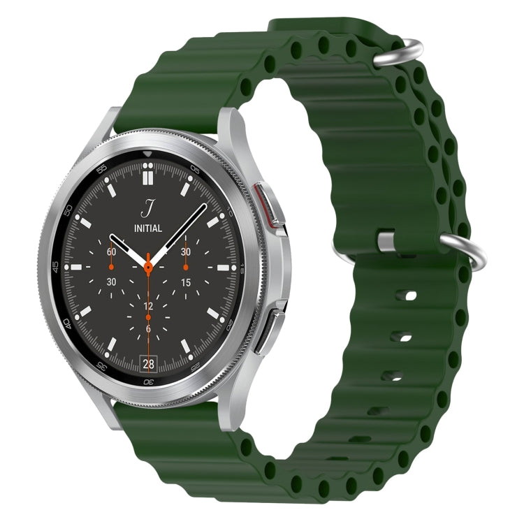 For Samsung  Galaxy Watch 4 Classic 46mm 20mm Ocean Style Silicone Solid Color Watch Band