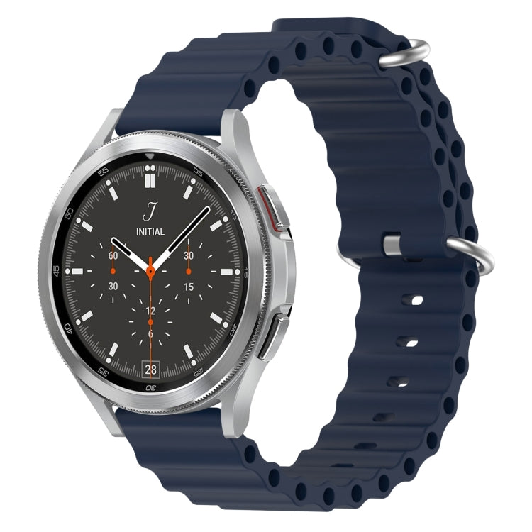For Samsung  Galaxy Watch 4 Classic 46mm 20mm Ocean Style Silicone Solid Color Watch Band