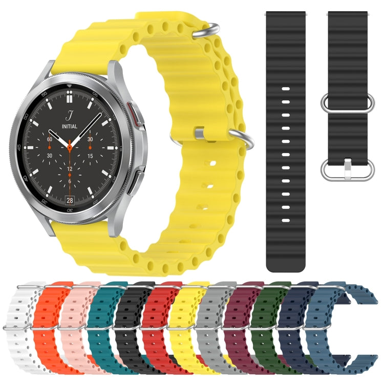 For Samsung  Galaxy Watch 4 Classic 46mm 20mm Ocean Style Silicone Solid Color Watch Band