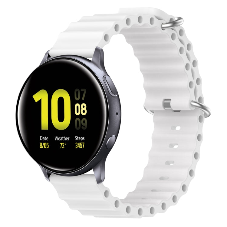 For Samsung Galaxy Watch Active 2 40mm 20mm Ocean Style Silicone Solid Color Watch Band