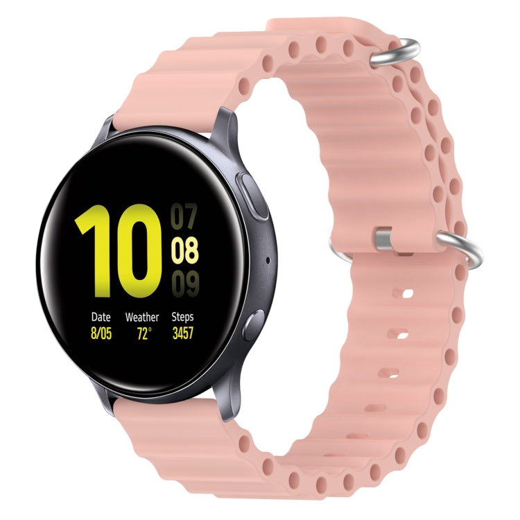 For Samsung Galaxy Watch Active 2 40mm 20mm Ocean Style Silicone Solid Color Watch Band