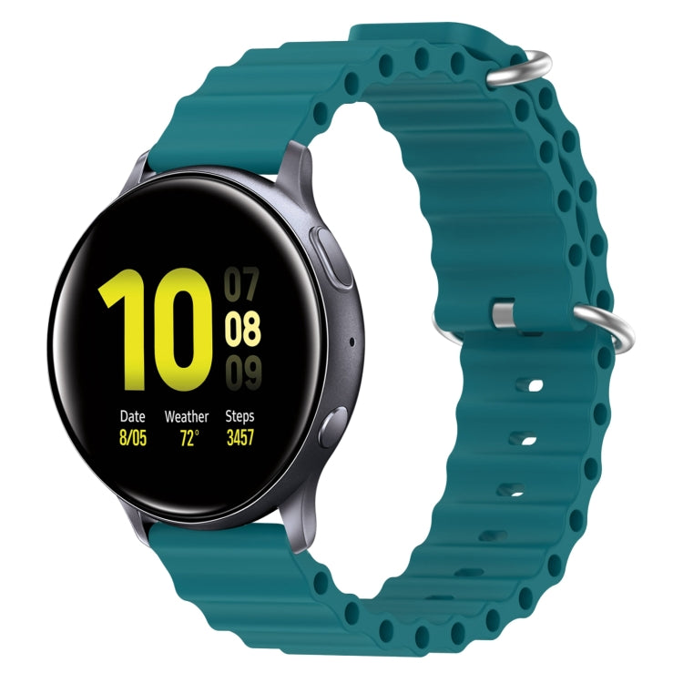For Samsung Galaxy Watch Active 2 40mm 20mm Ocean Style Silicone Solid Color Watch Band