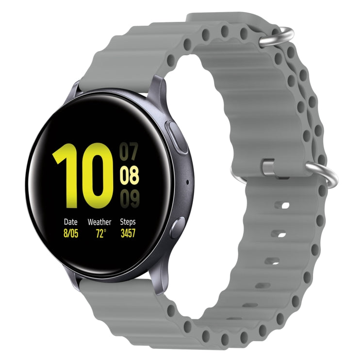 For Samsung Galaxy Watch Active 2 40mm 20mm Ocean Style Silicone Solid Color Watch Band