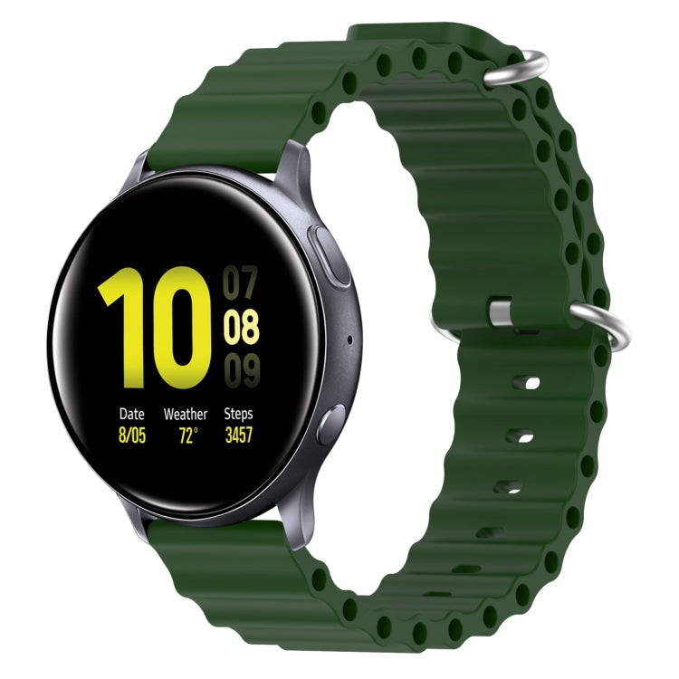For Samsung Galaxy Watch Active 2 40mm 20mm Ocean Style Silicone Solid Color Watch Band