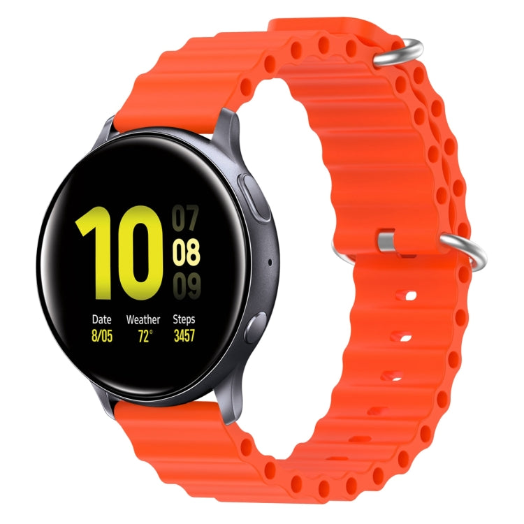 For Samsung Galaxy Watch Active 2 44mm 20mm Ocean Style Silicone Solid Color Watch Band