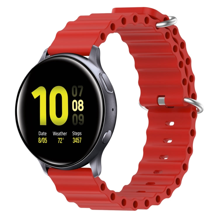 For Samsung Galaxy Watch Active 2 44mm 20mm Ocean Style Silicone Solid Color Watch Band