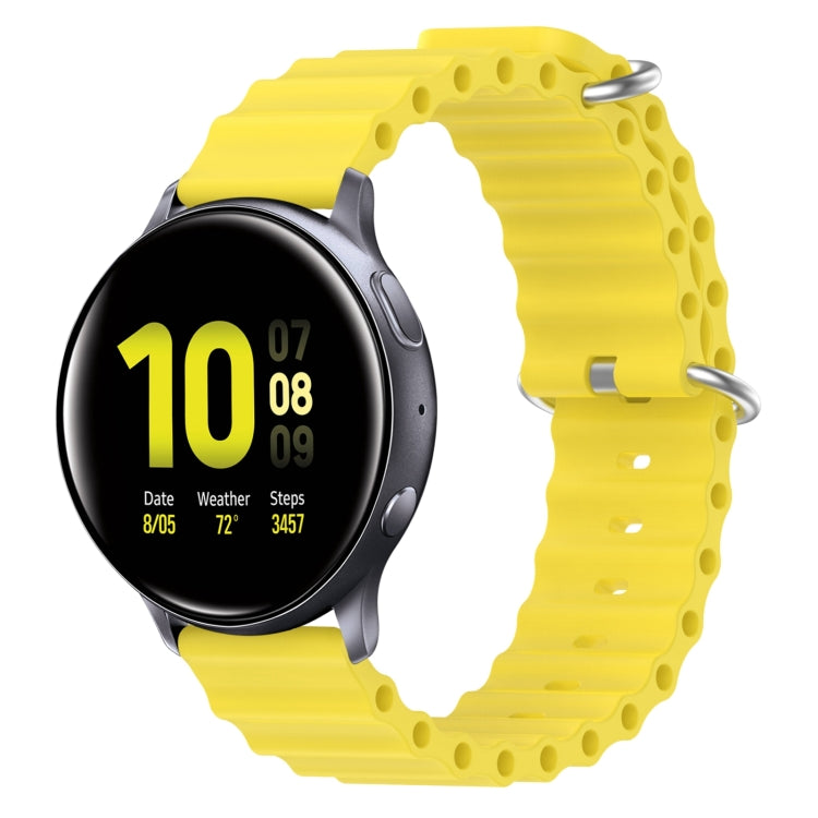 For Samsung Galaxy Watch Active 2 44mm 20mm Ocean Style Silicone Solid Color Watch Band