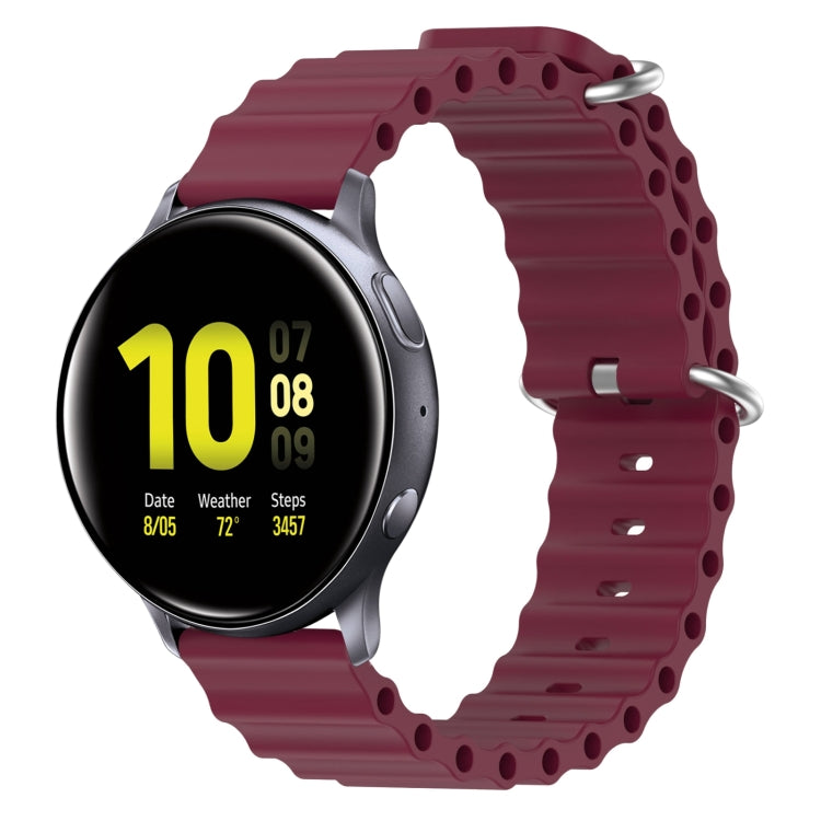 For Samsung Galaxy Watch Active 2 44mm 20mm Ocean Style Silicone Solid Color Watch Band