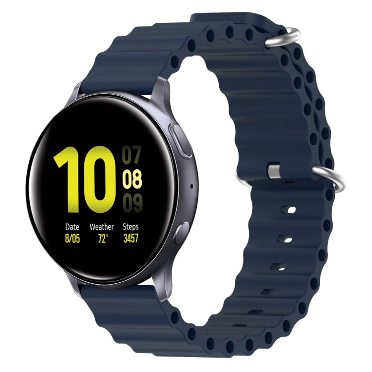 For Samsung Galaxy Watch Active 2 44mm 20mm Ocean Style Silicone Solid Color Watch Band