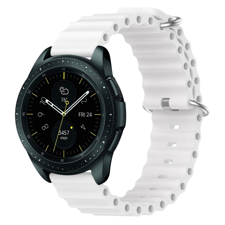 For Samsung Galaxy Watch 42mm 20mm Ocean Style Silicone Solid Color Watch Band