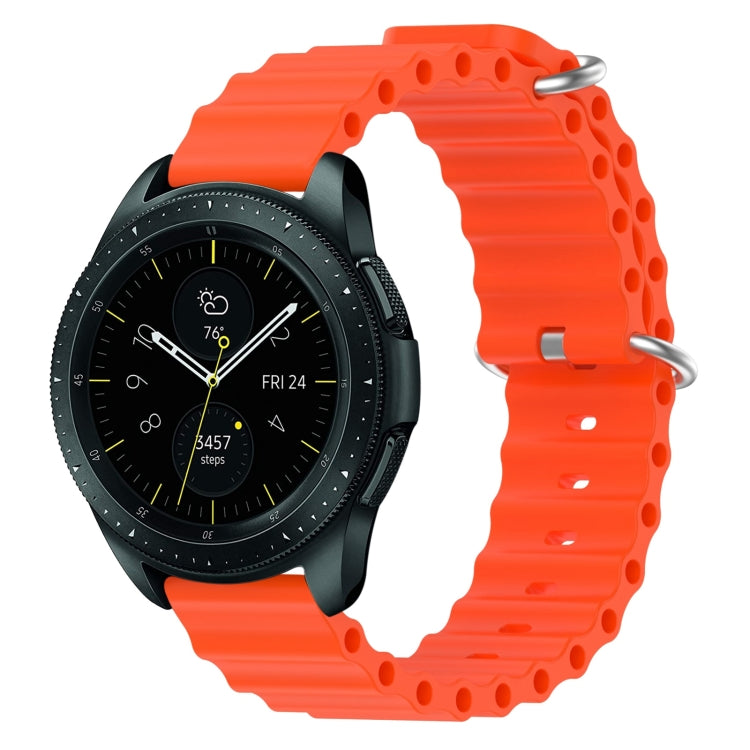 For Samsung Galaxy Watch 42mm 20mm Ocean Style Silicone Solid Color Watch Band