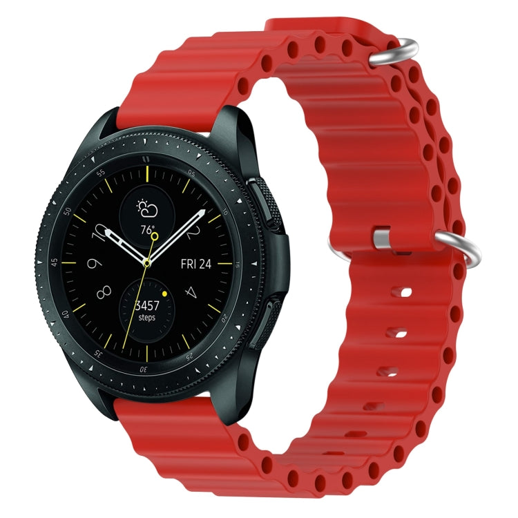 For Samsung Galaxy Watch 42mm 20mm Ocean Style Silicone Solid Color Watch Band
