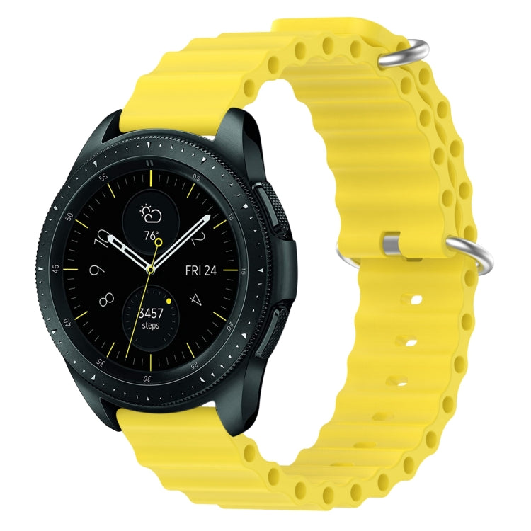For Samsung Galaxy Watch 42mm 20mm Ocean Style Silicone Solid Color Watch Band