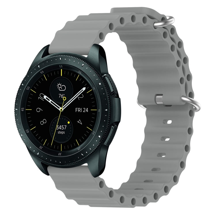 For Samsung Galaxy Watch 42mm 20mm Ocean Style Silicone Solid Color Watch Band