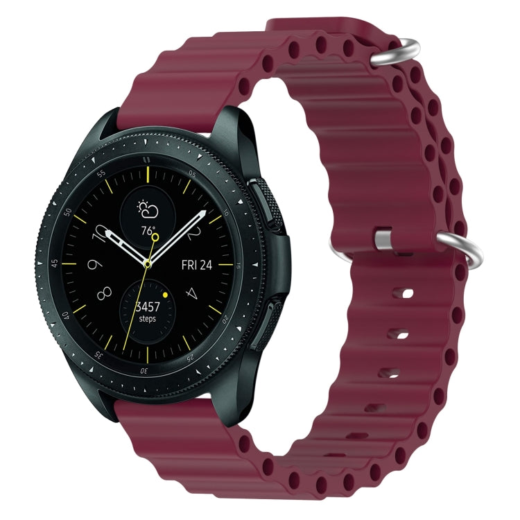 For Samsung Galaxy Watch 42mm 20mm Ocean Style Silicone Solid Color Watch Band