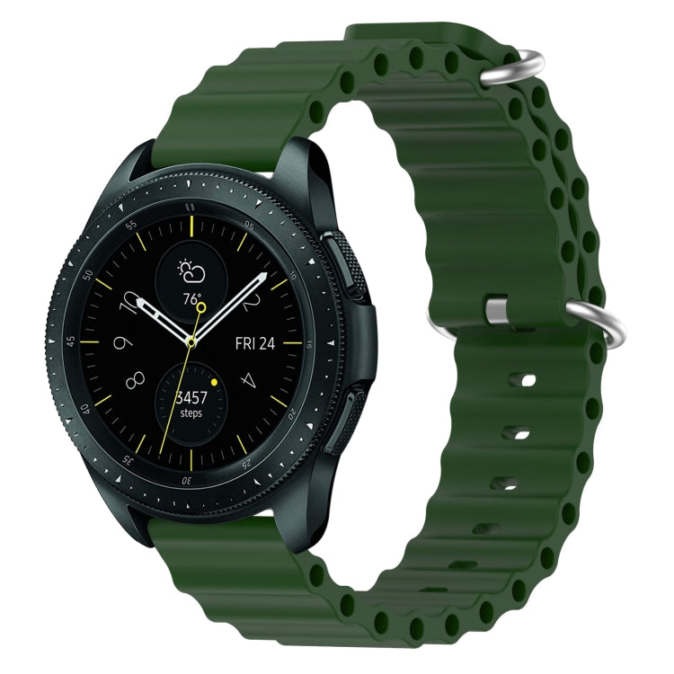 For Samsung Galaxy Watch 42mm 20mm Ocean Style Silicone Solid Color Watch Band