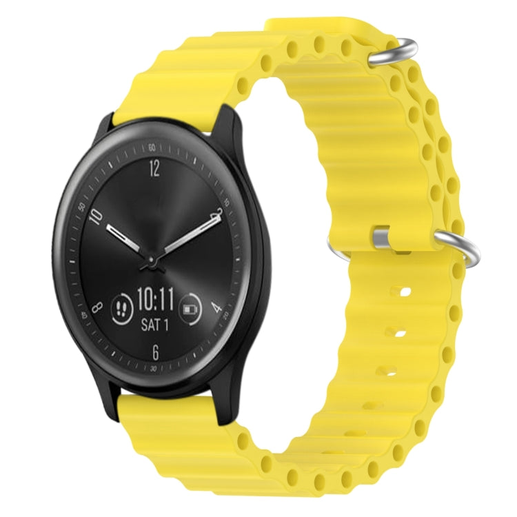 For Garmin Vivomove Sport 20mm Ocean Style Silicone Solid Color Watch Band