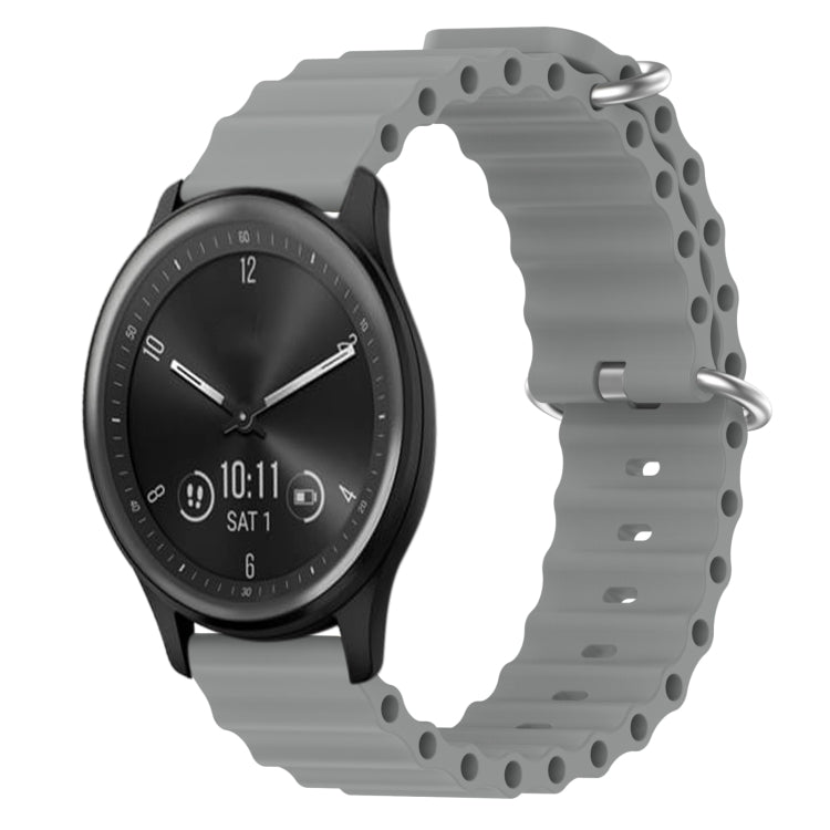 For Garmin Vivomove Sport 20mm Ocean Style Silicone Solid Color Watch Band