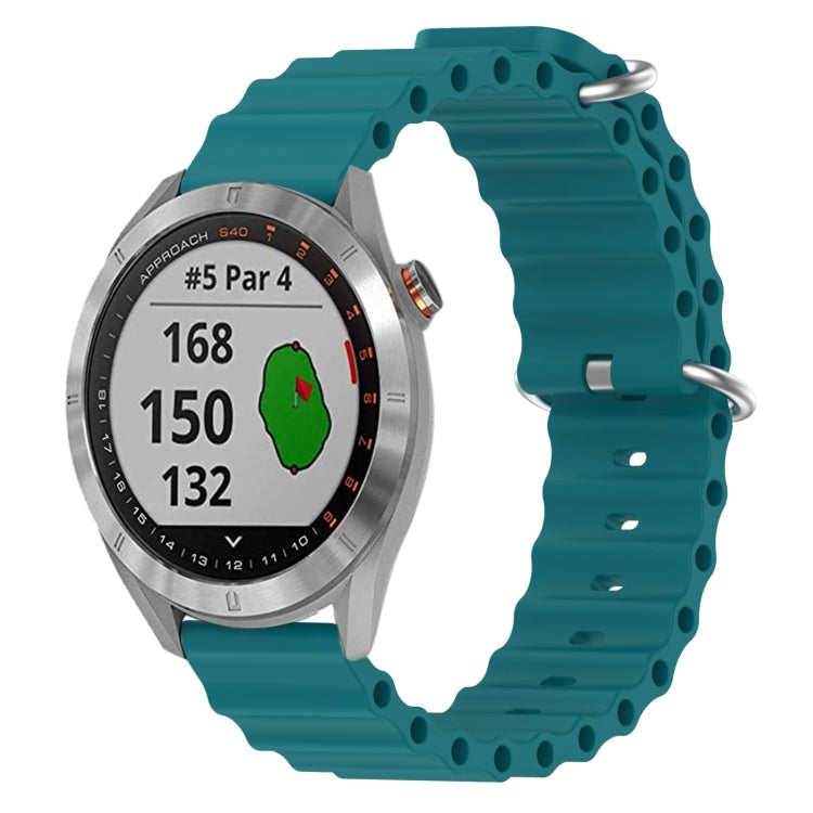 For Garmin Approach S40 20mm Ocean Style Silicone Solid Color Watch Band