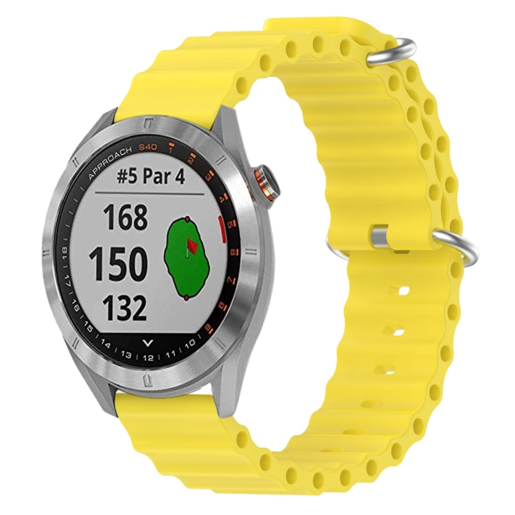 For Garmin Approach S40 20mm Ocean Style Silicone Solid Color Watch Band