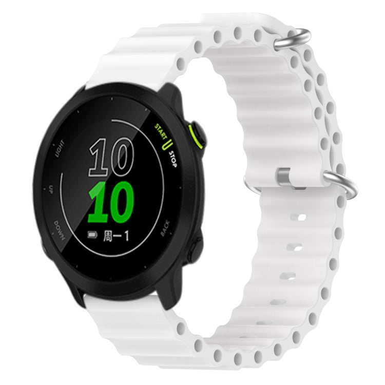 For Garmin Forerunner 158 20mm Ocean Style Silicone Solid Color Watch Band