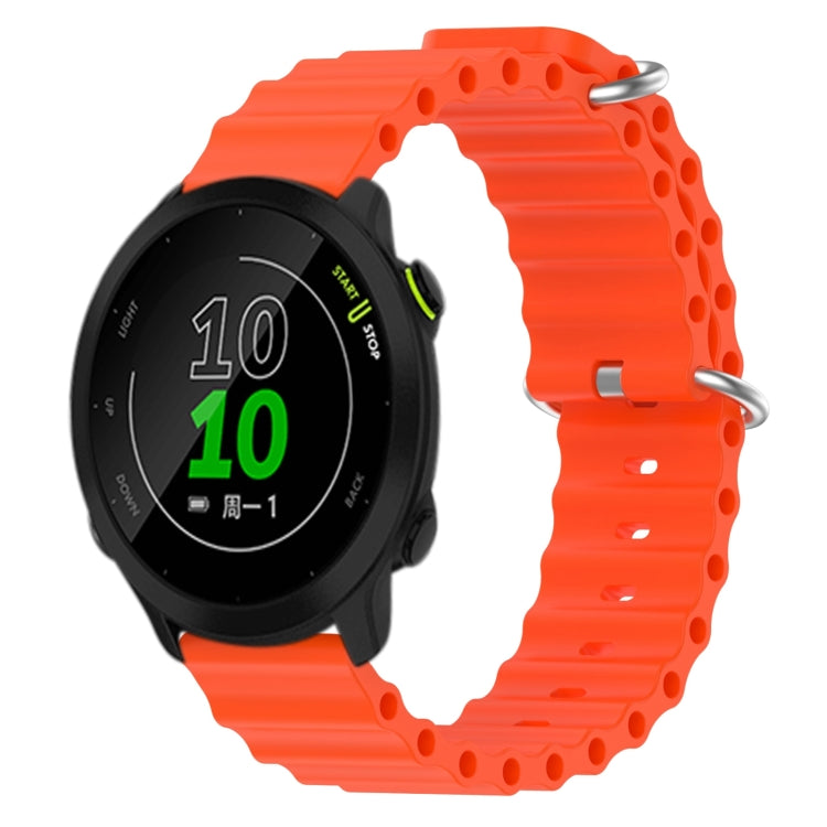 For Garmin Forerunner 158 20mm Ocean Style Silicone Solid Color Watch Band