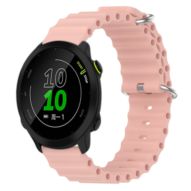 For Garmin Forerunner 158 20mm Ocean Style Silicone Solid Color Watch Band
