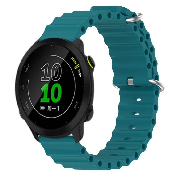 For Garmin Forerunner 158 20mm Ocean Style Silicone Solid Color Watch Band