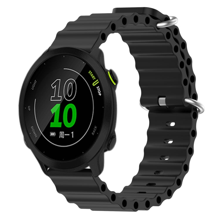 For Garmin Forerunner 158 20mm Ocean Style Silicone Solid Color Watch Band