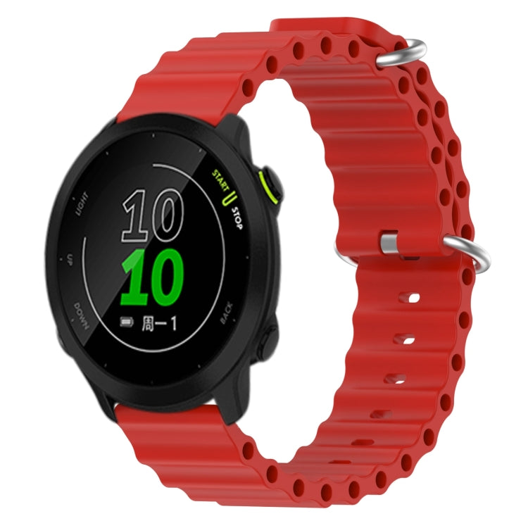 For Garmin Forerunner 158 20mm Ocean Style Silicone Solid Color Watch Band