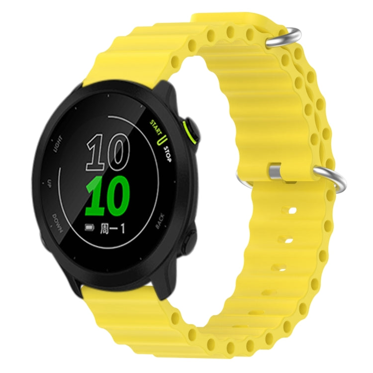 For Garmin Forerunner 158 20mm Ocean Style Silicone Solid Color Watch Band