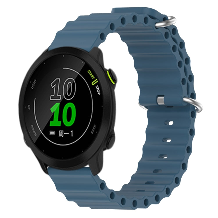For Garmin Forerunner 158 20mm Ocean Style Silicone Solid Color Watch Band