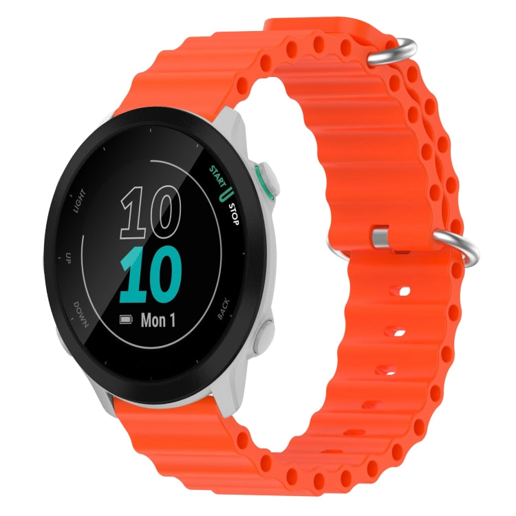 For Garmin Forerunner 55 20mm Ocean Style Silicone Solid Color Watch Band