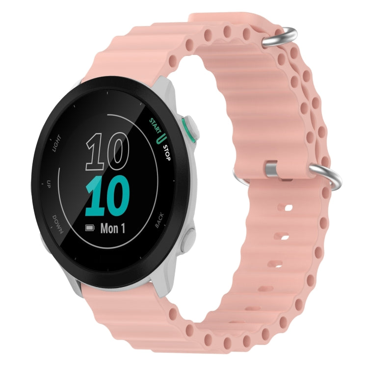 For Garmin Forerunner 55 20mm Ocean Style Silicone Solid Color Watch Band