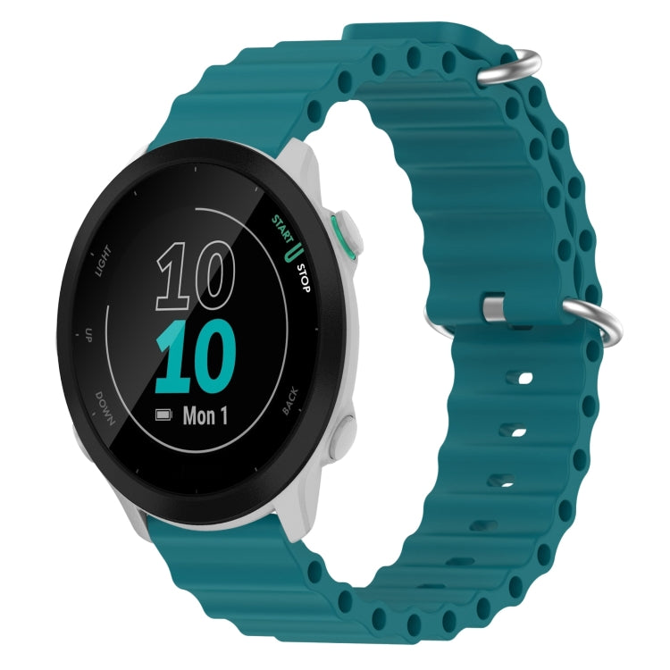 For Garmin Forerunner 55 20mm Ocean Style Silicone Solid Color Watch Band