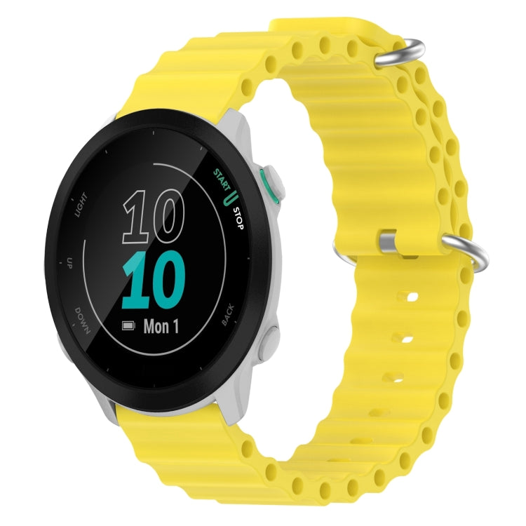 For Garmin Forerunner 55 20mm Ocean Style Silicone Solid Color Watch Band