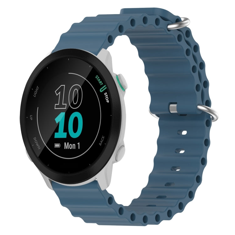 For Garmin Forerunner 55 20mm Ocean Style Silicone Solid Color Watch Band