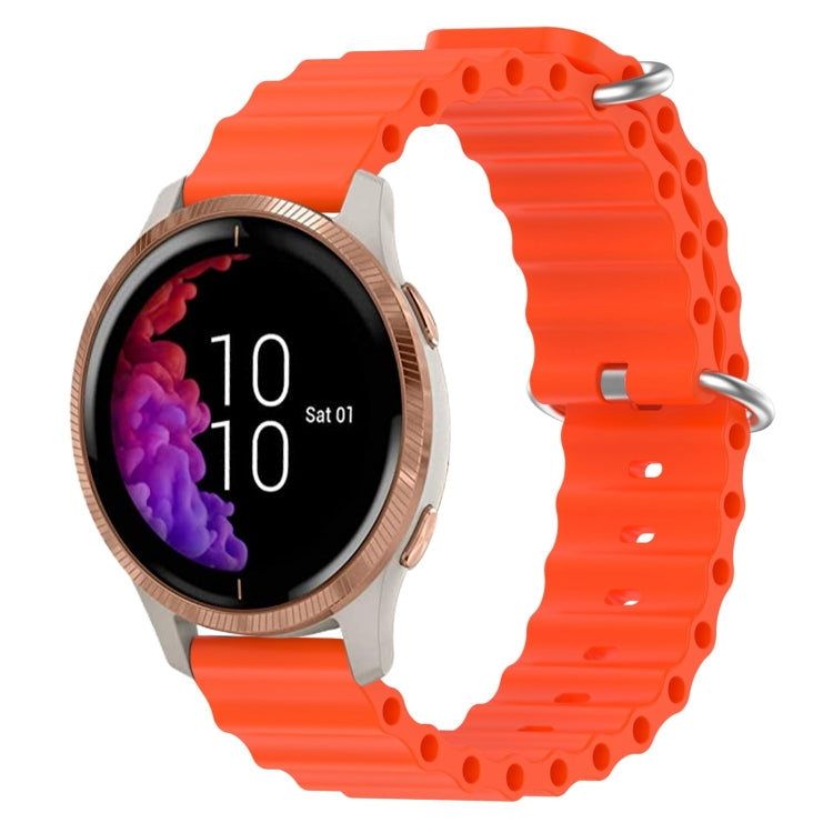 For Garmin Venu 20mm Ocean Style Silicone Solid Color Watch Band