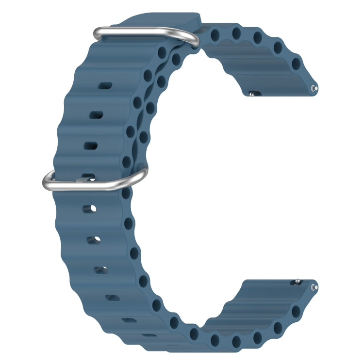 For Garmin Venu 20mm Ocean Style Silicone Solid Color Watch Band