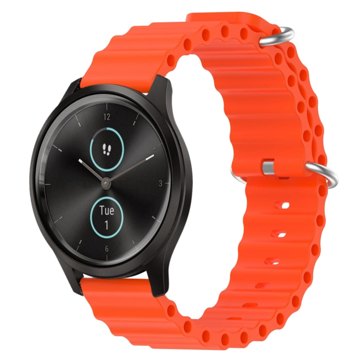 For Garmin Garminmove Style 20mm Ocean Style Silicone Solid Color Watch Band