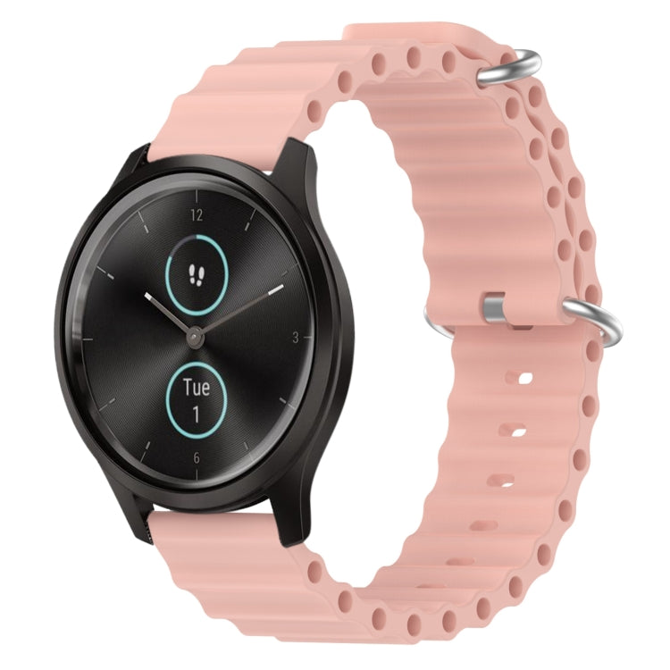 For Garmin Garminmove Style 20mm Ocean Style Silicone Solid Color Watch Band
