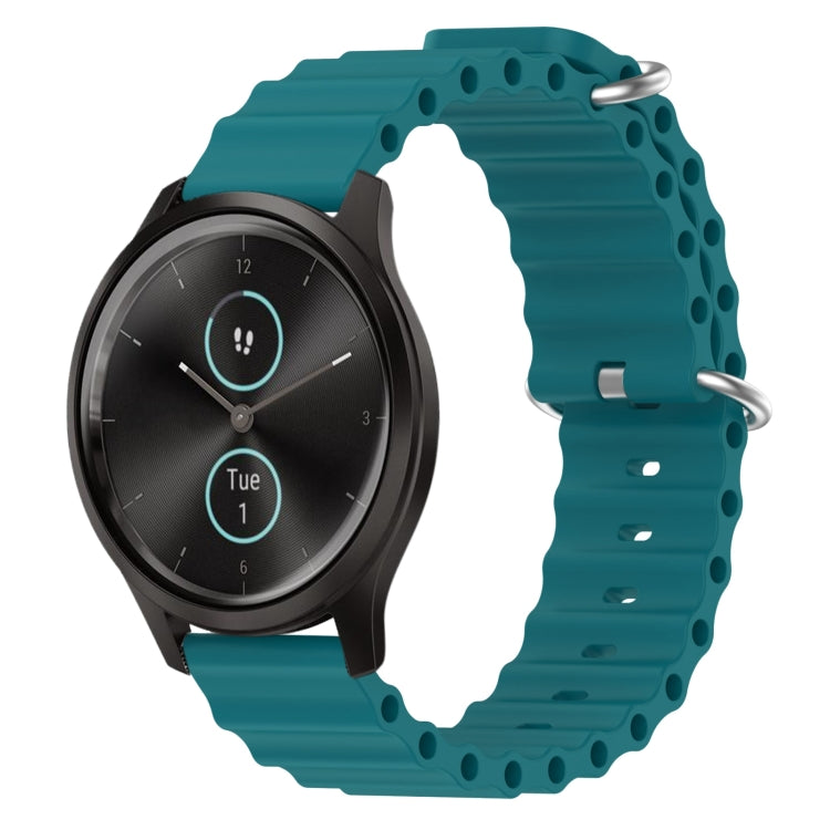 For Garmin Garminmove Style 20mm Ocean Style Silicone Solid Color Watch Band